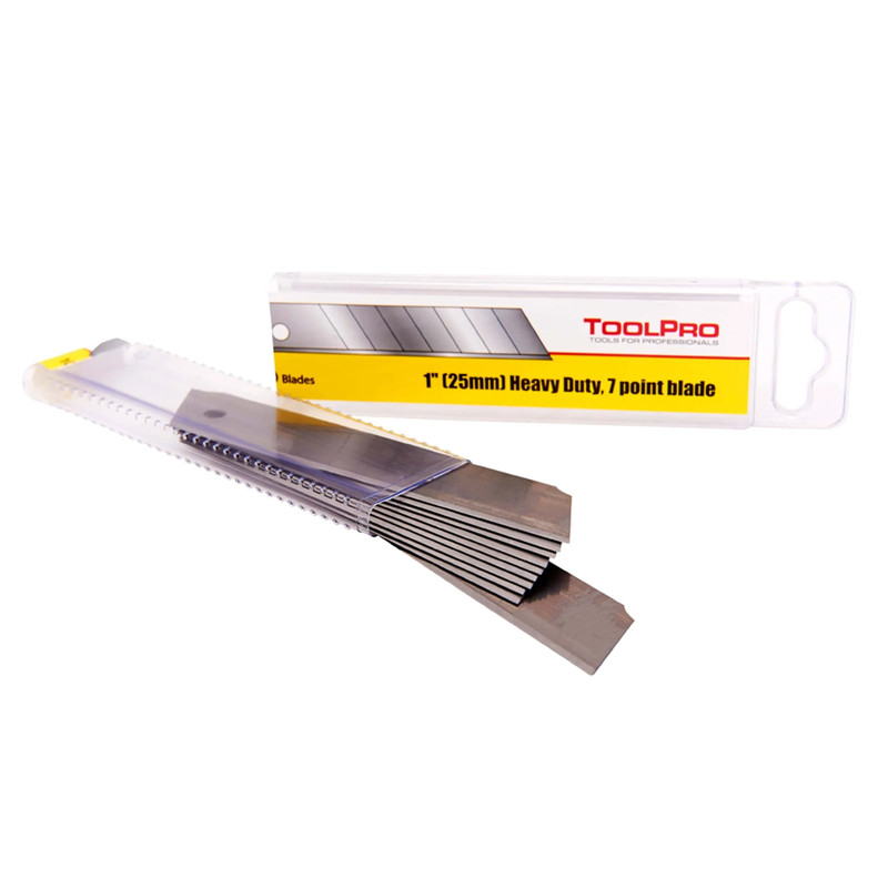 Snap Knife Blades, 1" x .7mm Thick, Heavy Duty, 10-Pack